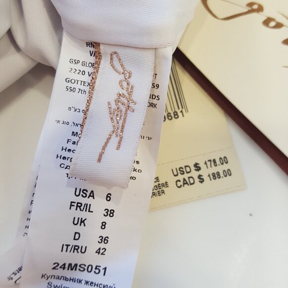 GOTTEX ! MODERN SHADES ONE SHOULDER ONE PIECE SWIMSUIT ( US/6 ) - Picture 8 of 9